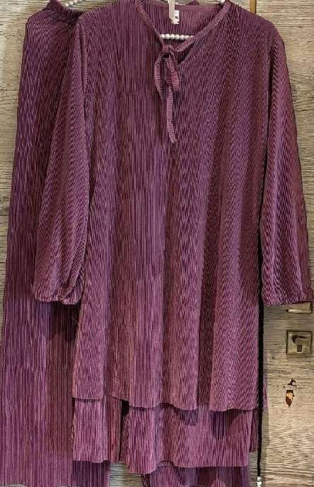 IMPORTED PLEATED DOUBLE LAYER CO-ORD SETS BY READY WEAR